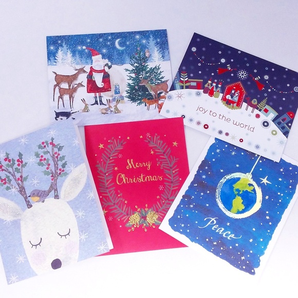 💜3/$25💜 10PC Papyrus Variety Christmas Cards, Envelopes, Seals (2 x Each) - Picture 1 of 15